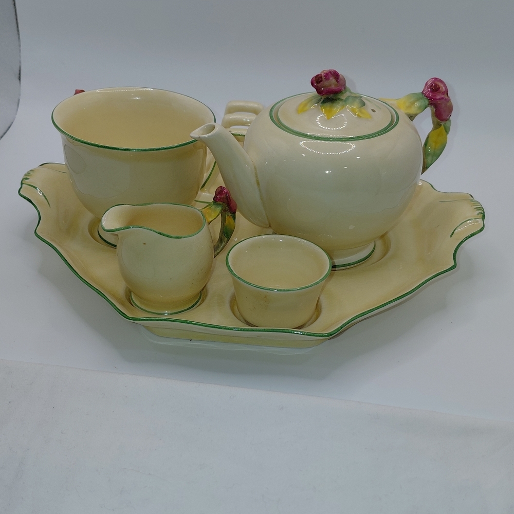 Vtg Royal Winton Grimwades "Countess" Rose Bud 7 Piece Breakfast Set. VGVC